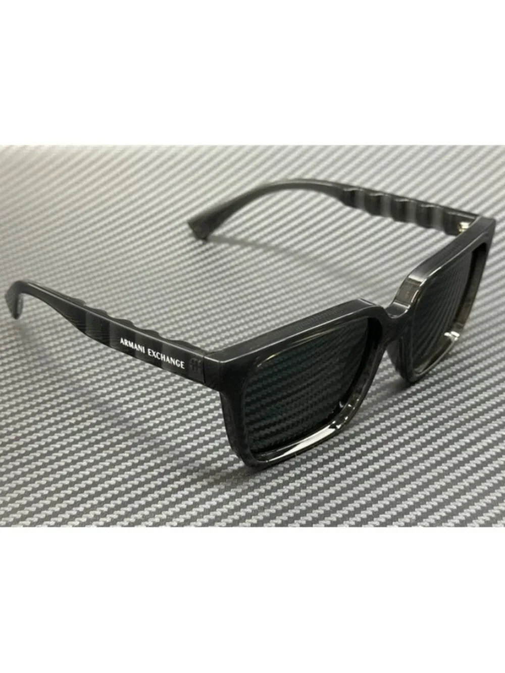 New Armani Exchange Men Transparent Grey Sunglasses 56-17-145
